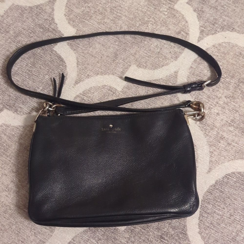 Kate Spade Pebbled Leather Crossbody Black